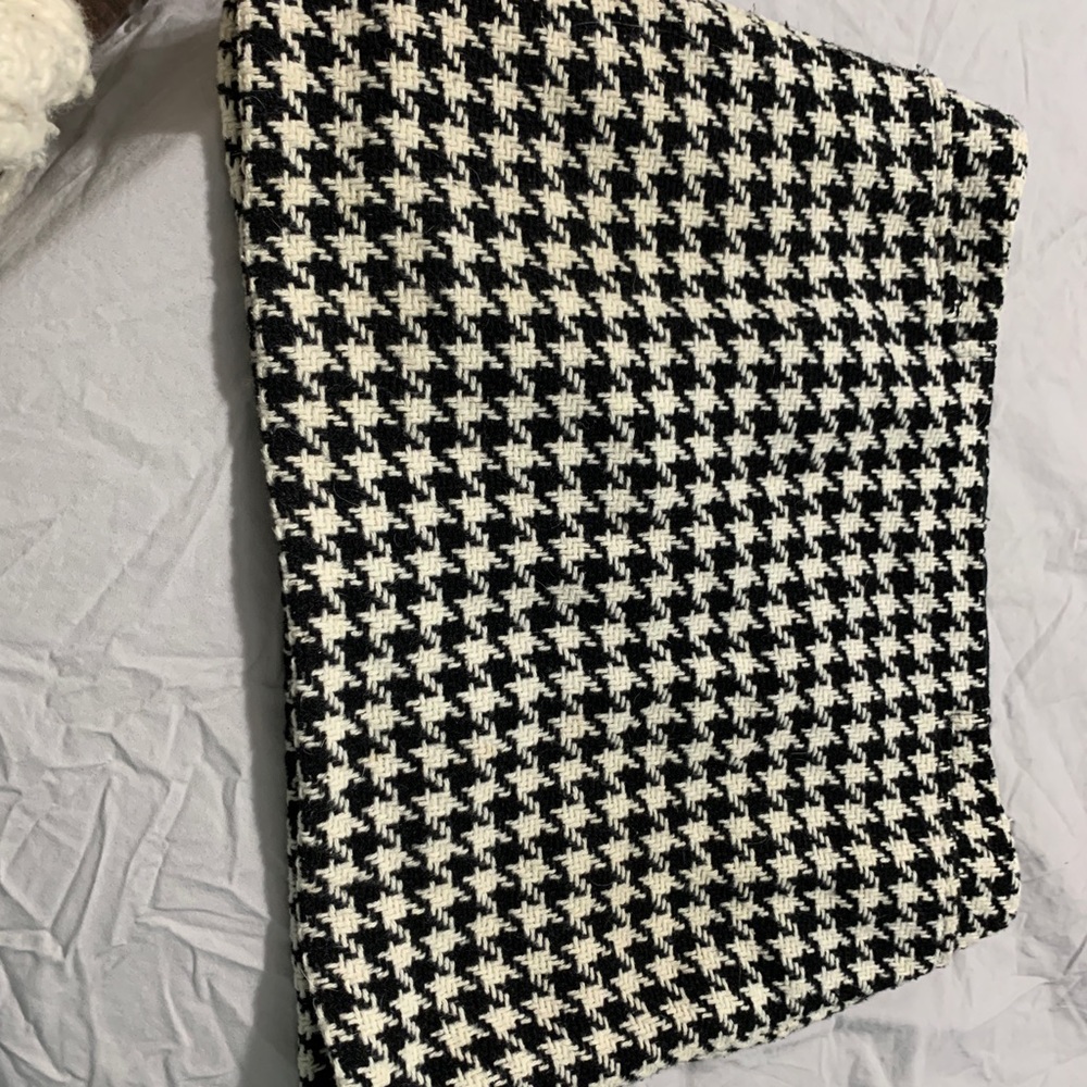 Black and white mini skirt